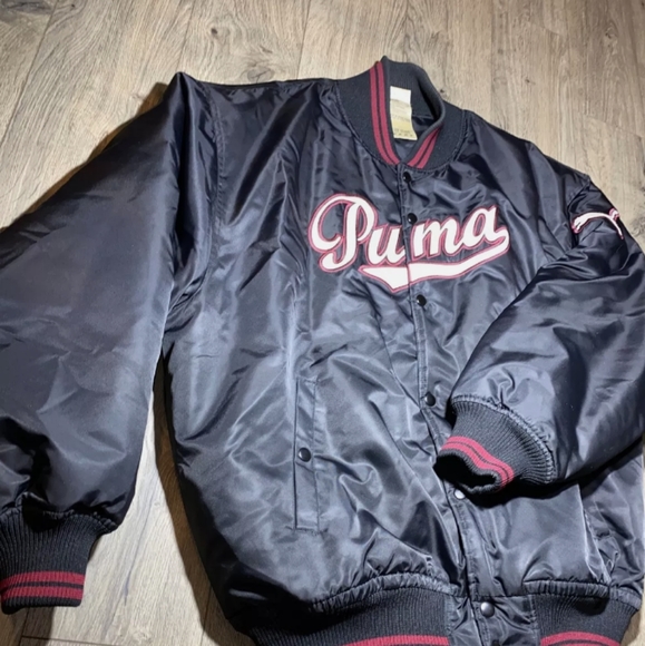 Vintage Puma Varsity Jacket Black/marone size L - Picture 12 of 12